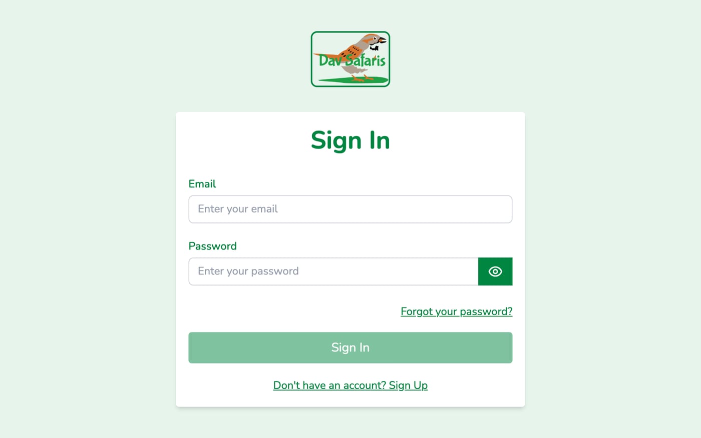 The MailGorilla admin sign-in screen for the email dashboard.
